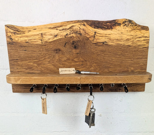 Board-Board 9er No. I - Schlüsselbrett aus Eiche mit Klinkensteckern