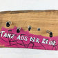 Tanz aus der Reihe - Schlüsselbrett aus Eiche mit Klinkensteckern