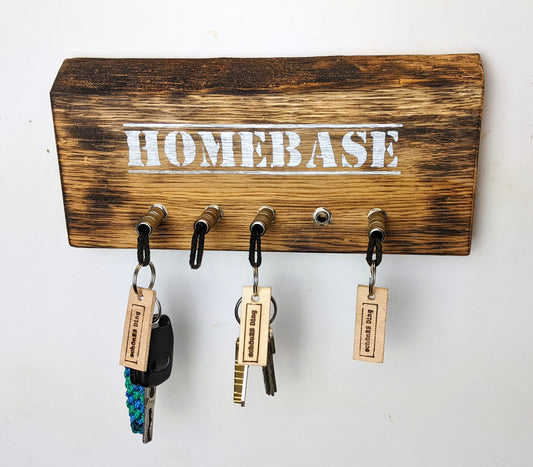 Schlüsselbrett aus Holz mit Klinkenstecker.
Der Klinkenstecker kommt einfach an den Ring des Schlüssels. Mit einem „click“ steckt er im Board und kann so beim Gehen auch wieder herausgezogen werden.
So einfach kann Ordnung sein!
Und weil es Spaß macht, macht ihr es auch (ja, auch die Person, von der ihr gerade denkt: „Never, der nicht!“).
Nie wieder den Schlüssel suchen.
www.schönesding.de